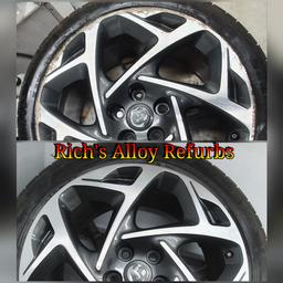 Rich's Alloy Refurbs - See Facebook or google for reviews/pics

Mobile service l done at your home or work place.

I cover all over the midlands.

IMPORTANT: Whatsapp me a picture of each wheel and full postcode for quote.
I will need access to electricity.

Everything is done properly as you would get from the factory.

I take my time to ensure it's as close to perfect as i can get it as I'd want it to be as if it's going on my own car.

07593 552569
Thanks for reading 😊