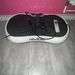 Hardly used Reviber super slim vibration plate £160 new asking for £90
Vibration training offers a range of fitness benefits, including strengthening and toning muscle, reducing body fat and improving balance and posture by rapidly stimulating muscle contractions throughout the body. The Reviber Super Slim is a portable vibration training solution that comes complete with resistance bands, remote control and exercise booklet. If you have recently fitted hip and knee replacements, metal pins, bolts or plates, then please consult your doctor before using this machine.
99 intensity levels for beginner to advanced workouts.
Ultra slim - only 13cm in height.
Upper body cardio resistance bands.
Remote control.
3 preset auto programmes. The machine automatically adjusts the speeds so you can concentrate on your workout.
Carry handle.
Maximum user weight 150kg (23st 9lb).
Size H13cm, W67cm, D38cm.
Weight 16.6kg.