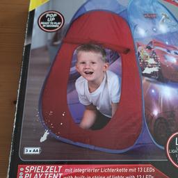 neu ovp
beleuchtetes Spiel Zelt Cars
unbenutzt und noch original verpackt