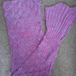 New - Taken out for pictures only
Purple and Blue Fishtail Blanket
Folded in half on these pictures
Roughly 60 inches top to bottom
Have multiple available ' Open to offers '