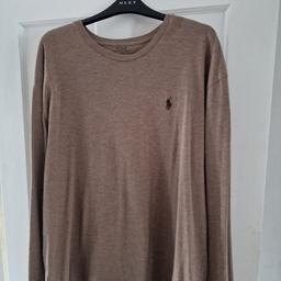 Mens Ralph Lauren Xl Sweatshirt, lovely condition, brown colour, collection nn5 Northampton or can post at buyers expense, No sphock wallet please.