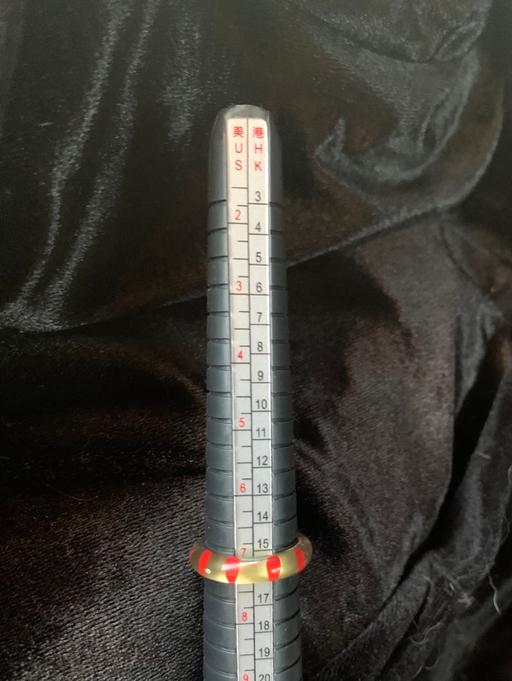 Buy & Sell North Northamptonshire Desborough - North Northamptonshire - Photos for Gold Plastic Ring (Red Spots) Size N (1)