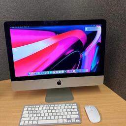 Good Condition Ultra Slim Apple iMac  21.5"  HD Display with intel iris Pro. Intel i5 Quadcore Graphics which is Great For Graphic Design, Photo editing, games.

Comes with Office Package, Word, PowerPointI, Excel etc

Intel Core i5 Quad 2.7Ghz

8GB Ram

1TB HDD 

Intel Iris Pro 1536

1920 x 1080 Full HD Resolution 

Comes with keyboard & mouse 

Good Condition. Ready to use. Fully working with 6 months warranty

Good for  Office Work/Video calling/
Video Streaming/
Students/
Photo Editing/
Music Production/
DJ'ing/
Programming.

Catalina OS X Latest version

Everything included ready to use.

£199