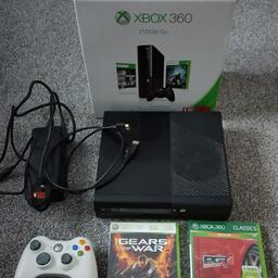 Microsoft Xbox 360 E 250GB Console Bundle
This was the last revision of the Xbox 360 console
The console is in full working order
Comes with official controller
Comes with 2 games Project Gotham Racing 4 and Gears of War
Does not come with the games pictured on the box
Comes with original box including inserts which is in excellent condition
From smoke free & pet free home
Pick up only