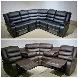 ROMA RECLINERS SOFA IS A CONTEMPORARY STYLED FULLY ROME RECLINERS SOFA COVERED IN HIGH GRADED QUALITY BONDED LEATHER ,THE CHAISE STYLED LEG REST GIVES TOTAL SUPPORT, RECLINING SOFA MAKES ANY ROOM MORE PLEASING TO THE EYE

COLOURS :Black,Grey,Brown

DIMENSION :

3SEATER:
WIDTH:202CM
DEPTH:90CM
HIGHT:95:CM

2SEATER:
WIDTH :158CM
DEPTH:90CM
HEIGHT:95CM

CORNER
230CMX230CM
DEPTH :90CM
HEIGHT:90CM
FREE DELIVERY(within 120miles )
Nation wide delivery
Cash on delivery🚚