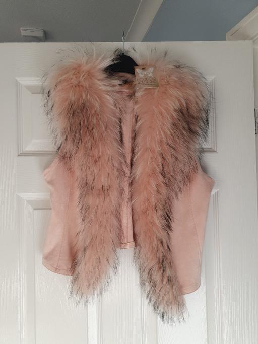 Buy & Sell West Midlands Dudley - Photos for ladies pink fur trim waistcoat NEW