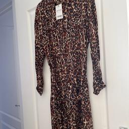 Leopard print petite size16p dress day or evening
