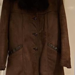vgc vintage real sheepskin coat size 16, would also fit size 14
