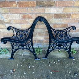 Vintage cast iron bench ends fully refurbished nice weight cast iron made to last