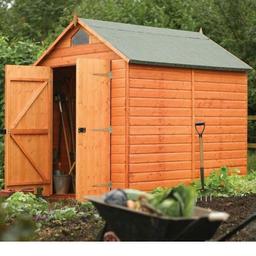 ROWLINSON SECURITY SHIPLAP APEX SHED 6X8

Was £749.99 Now £659.99 1-5 Working Days Delivery

Padlock Protector (Padlock Not Included)
Dipped Honey- Brown Finish
12mm Shiplap Cladding
(H) 2320mm x (W) 1945mm x (D) 2460mm 
Solid Board Roof
Tongue and Groove Floor
Single Apex Window
Security Hinges
Mineral Roofing Felt

please visit our Showroom or online at gardenstreet.co.uk  for more information or message us on Shpock or our Facebook Page Garden Street Showroom ( NOT ON DISPLAY )

Free UK Mainland Delivery On Most Brands
To order please visit our Showroom or order online at gardenstreet.co.uk 
T&C apply Stock/Price Subject To Change 

To keep up to date with the Garden Street Showroom please visit our Facebook Page, Garden Street Showroom & for more information search for Garden Street online

Opening Hours
Monday to Friday: 9:00am - 5:00pm
Saturday & Sunday: 10:00am - 4:00pm

Garden Street
Hampton House
Weston Road
Crewe
Cheshire
CW1 6JS