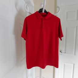 Shirt “Nike“Golf Dri-Fit

 Red Colour

Good Condition

Actual size: cm

Length: 63 cm

Length: 40 cm from armpit side

Shoulder width: 37 cm

Length sleeves: 21 cm

Volume hand: 36 cm

Volume bust: 93 cm – 95 cm

Volume waist: 91 cm – 94 cm

Volume hips: 91 cm – 95 cm

Size: L, 12-13 Years (UK) Eur L, 147-158 cm

100 % Polyester

Made in Vietnam