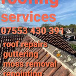 we repair all roof and flat roof get ready for winter we do 
roofing services 
flat roof repairs 
gutters cleaning 
pointing and repointing 
call me on
07553430391