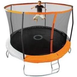 12ft Outdoor Kids Trampoline with Enclosure with ladder and brand new in box and we can deliver local but charge £10 delivery 
And 3 boxes 
Strong galvanised steel frame for long lasting use with a rust resistant finish.
Steel enclosure top ring for added strength and safety.
Safety pads made from weather resistant material.
Size H266, W366, D366cm.
Diameter 366cm.