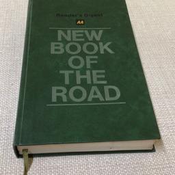 Reader’s Digest AA NEW BOOK OF THE ROAD.

Includes Road Maps of Britain and useful Information on ex. Driving, Maintenance and Nature.
The Hardback Cover is Green faux leather.
Size: (28X19X)cm
First Edition Copyright 1974, Printed in Great Britain.

Slight marking on edges of the pages, consistent with Book age.

From a smoke free home.