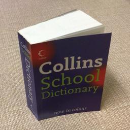Collins Paperback School English Dictionary.

Easy to Learn - Vocabulary for all Subjects
Easy to Use - Explanations and Examples
Easy to Read - Clear Layout with Colour
Easy to Understand - Help with Spelling, Grammar and Punctuation

Suggested suitable for Age 11+
RRP £5.99

Dimensions L X W X D: (15.1 X 10.8 X 4.1)cm

New, Unused and from a smoke free home.