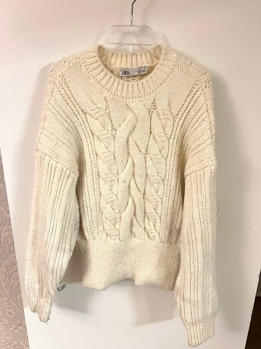 Buy & Sell South West London West Brompton - South West London - Photos for Zara Ecru Cable Knit Jumper Size Small