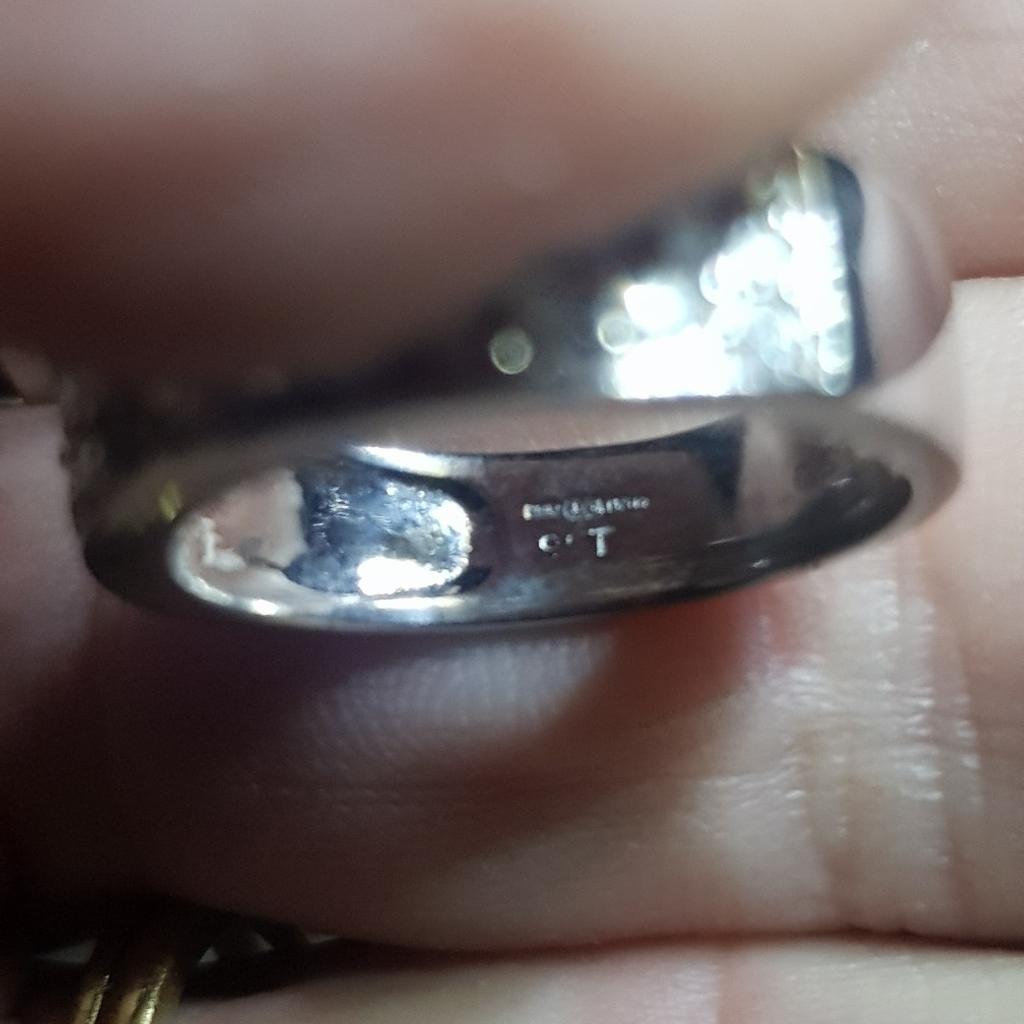 Beautiful 375 white gold band ring pavé-set with 0.50ct (half-carat) sparkling diamonds - just stunning !

Size L - L 1/2.

Full hallmark, and also stamped 9ct and 0.50.

Some scratches and scuffs on shank from general wear and wearing next to other rings ( I bought it more than 20 years ago and have seriously wòrn and loved it !! ), but marks can't be seen when wearing and can probably be buffed out - otherwise in very good used condition and has just been professionally cleaned and rhodium dipped ready for new owner...

( The ring box shown in pics is for display only - the ring will be sent in a brand new ring box suitable for posting ! )

PLEASE NOTE : This item will only be posted by Royal Mail "Special Delivery" service (tracked, insured and guaranteed next-day delivery by 1pm), so please do not request any other courier - thank you !

( #jewellery#unisex#wedding#commitment#cocktail#dress )