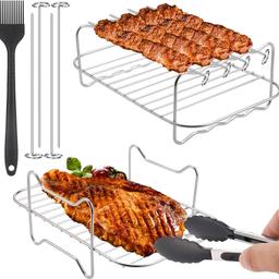 Dual Air Fryer accessories #2

Air Fryer Rack Set Compatible with Ninja Dual Air Fryer.

Dual Air Fryer Accessories Includes;
4 Skewers
1 Oil Brush
1 Kitchen Tongs for Barbecue

Photograph shows 3 skewers as forgot one in the box & realised afterwards.  Try to update them later but listing now to save time.

Local collection preferred or can be posted out at extra costs.