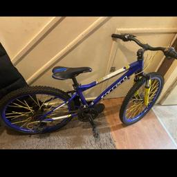 As above kids carrera mountain bike not long had back wheel serviced needs new gear cables and possibly brake pads does have scratches so don’t expect perfect bike tyres will need pumping up 50 or nearest offer can deliver for fuel