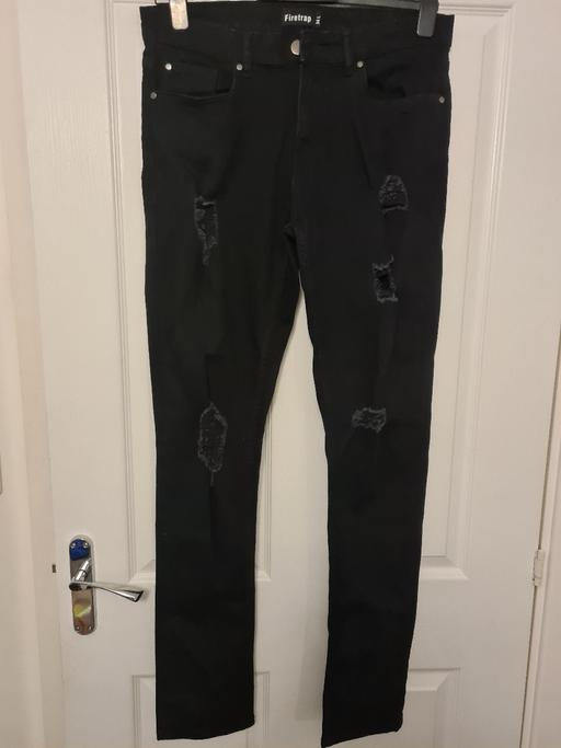 Buy & Sell Nottinghamshire Gedling - Photos for Mens Firetrap Black Skinny Ripped Jeans 34 L