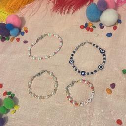 Willing to drop within a 2 mile radius it will be an extra £3! 
handmade jewellery personalised if you have an idea I will make it for you perfect little stocking fillers prices vary bracelet £1.50 Necklace £2 best friend keyrings £3 BF necklaces £3 keyrings £1.50 I have more but can only upload 5 pics!! But the most expensive is £4.00