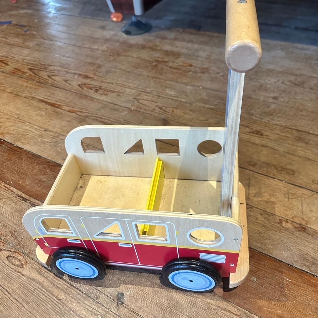 Wooden push around truck for small kids good condition