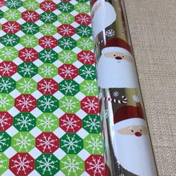 Large Christmas Gift Wrap, double sided, Foil Roll.

Santa with Candy Canes and Snowflake designs.
Roll Dimensions: Length 70cm, 0.8cm Thick

In excellent condition and from a smoke free home.

Buy with other Listed Items for a Bundle Price reduction.
