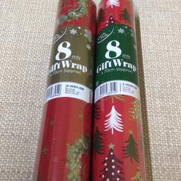 North Pole Christmas Gift Wrap 8m Paper Roll.

Red background with Christmas Tree 
or Wreath design.
Roll Dimensions 8m X 70cm

New, Sealed in original shrink wrap packaging and in excellent condition.
From a smoke free home.

Buy with other Listed Items for a Bundle Price reduction.