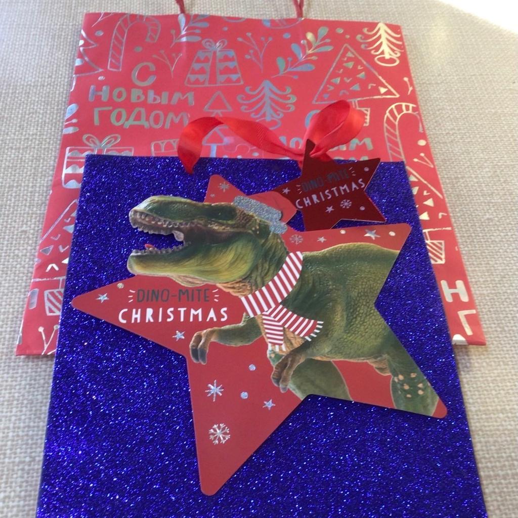 Two Christmas Gift Bags.

Size: Height X Width X Depth
Red: (32 X 26 X 11.8)cm
Dinosaur: (25.3 X 21.5 X 10.3)cm

In good reusable condition and from a smoke free home.

Buy with other Listed items for a Bundle Price reduction.