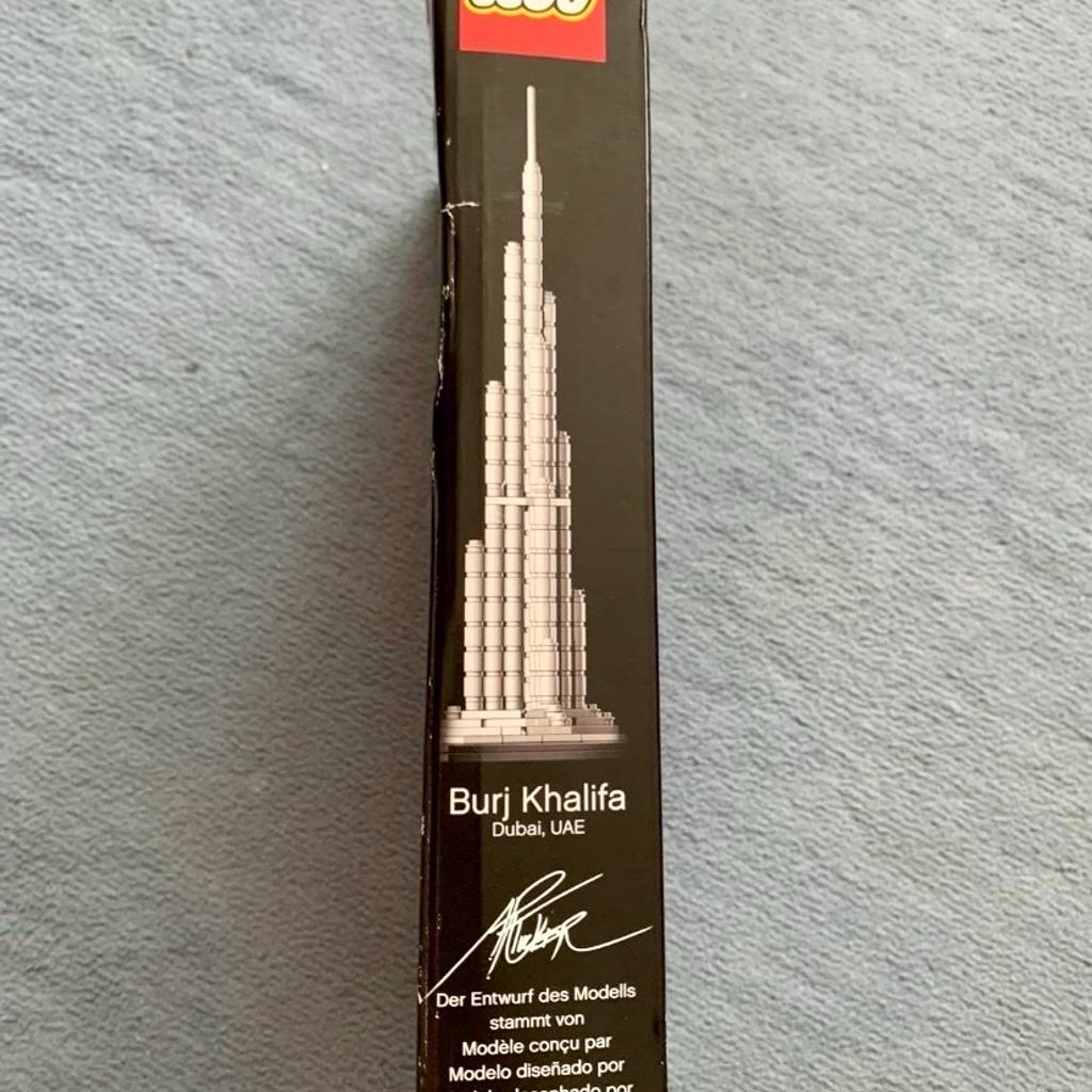 Burj Khalifa von LEGO Architecture, neu und unbenutzt. In versiegelter Originalverpackung. UVP 129 €. Enwandfreier Zustand aus Nichtraucherhaushalt. Versand ist möglich.