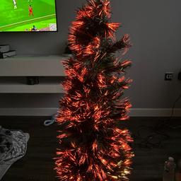 4Ft slimline fibre optic indoor or outdoor Christmas tree vgc