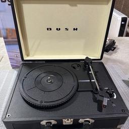Bush Classic Retro Portable Case Record Player - Black like new