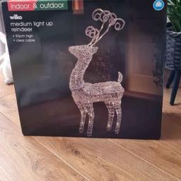 Brand New with orginal Box .
Low energy LED bulbs
This Christmas season, brighten up your home with our medium light-up reindeer decoration. It constructed using highly energy-efficient 50 led bulbs and five twinkling bulbs. Static function and mains operated.
Size: （W) 50cm x (H)93cm x (D) 18cm

Collection Leicester le5
