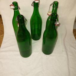5 Stk Glasflaschen mit Schnappverschluss