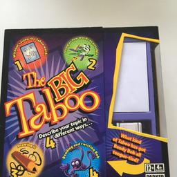 The Big Taboo card  board game
In as new condition 
Suitable from age 12 
Collection only
