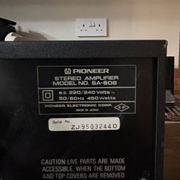 Pioneer SA-608 vintage amplifier in great condition fully working cash on collection from corby!