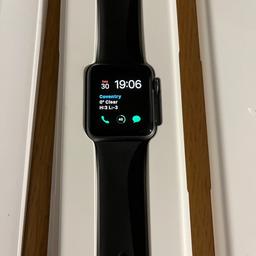 Apple Watch series 2
38mm screen
Age related scratches hardly visible
Comes with box and charging cable and spare strap. (Small) well looked after usaully with a screen protector £100 ono.
