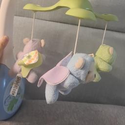 Baby mobile and night light
night light on top with stars
melodies and white noise sounds