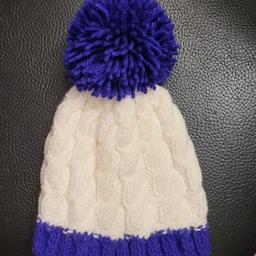 Girl's warm hat for cold weather. Bright colours, as new condition. Size 3-4 years. Collection or local delivery.