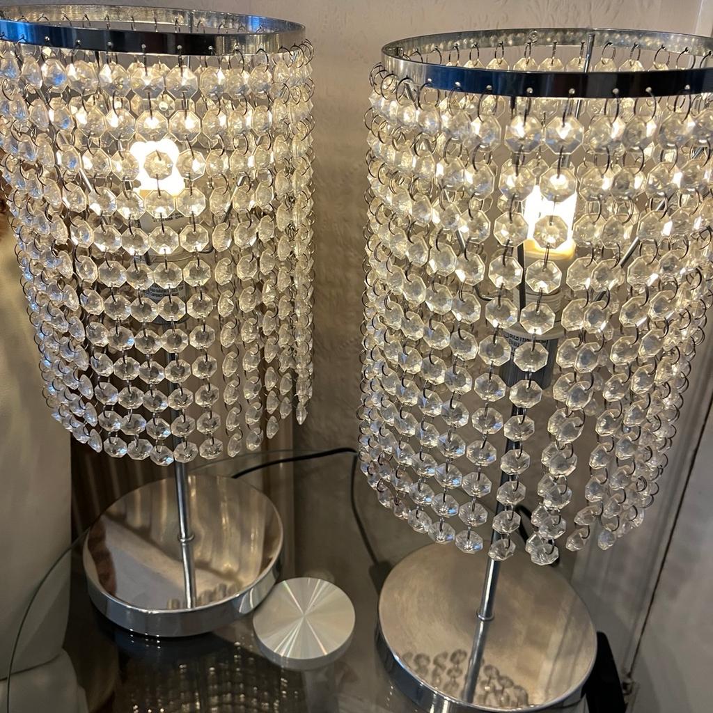 Stunning glass detailed table lamps. Energy saving. Great quality.