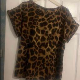 Ladies leopard print short sleeve blouse size XL fit size 14-16 brand new from Shein