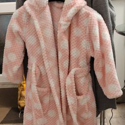 Girl's dressing gown. Fluffy warm nice quality.  Very good condition.  Size 5-6 years. Collection or local delivery.