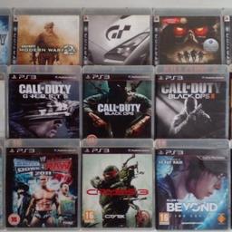 This is a collection of fifteen (15) games and 1 Blu Ray Movie for the PlayStation 3 game's console including -

Beyond Two Soul's
C.O.D Ghosts
C.O.D Black Ops
C.O.D Black Ops 2
C.O.D Modern Warfare 2
C.O.D Modern Warfare 3
C.O.D World At War
Crysis 3
Gran Turismo 5 Prologue
Grand Theft Auto V
Killzone 2
Medal Of Honor Airborne
Resident Evil 6 (in SSX case)
Smackdown Vs Raw 2011
UFC Undisputed 2010

These are used items

Cash on collection/local delivery from Leyton E10 or Free post available