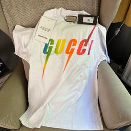 Brand new Gucci t shirt with tags ( only XL left ) please message me on WhatsApp 07803397524 if you’d like to see more stock
