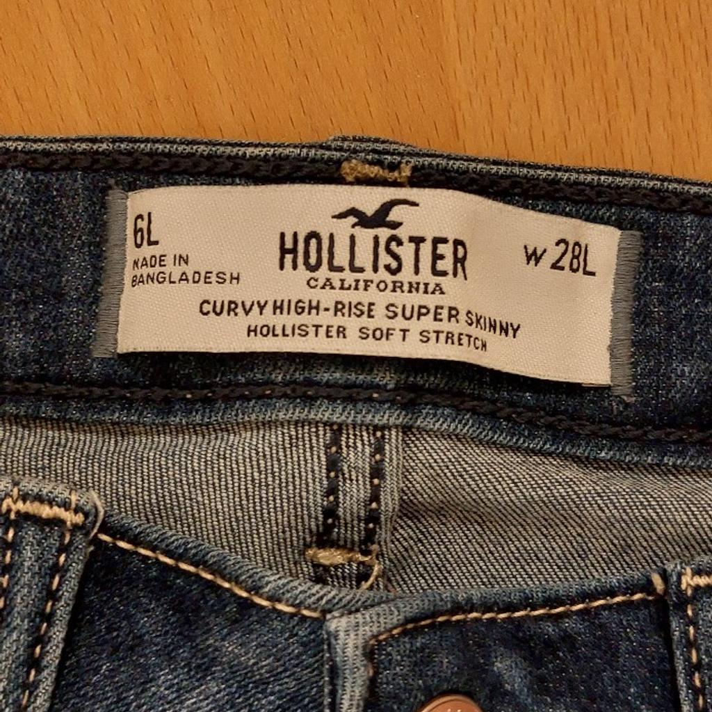 Curvy High-Rise Super Skinny Jeans von Hollister

Größe: 6L bzw. W28L
Farbe: mittlere Waschung
Originalpreis: 55€

Nur 1x getragen.
Genaue Maße auf Anfrage.

Privatverkauf, keine Rücknahme, kein Umtausch, etc. Versand möglich, Versandkosten übernimmt Käufer:in.