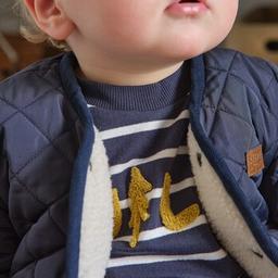 Mamas & Papas -Navy Quilted Jacket 6-9mths

Bring on the adventures with our toddler clothing collection. Made for little explorers, these fun outfits are the perfect balance of comfort and colour. As your mini adventurer starts to move about, they'll be kitted out in soft cotton and relaxed fits. So, whether they're up to no good in the garden or keeping you busy indoors, they'll be able to do it freely. 

Perfect for outdoor adventures, this cosy quilted jacket will keep your little one warm whilst they explore. It's lined with fluffy Sherpa fabric on the body and jersey cotton in the sleeves, and it's got a handy popper on the front that'll keep it fastened up against the chilly winter weather.

PRODUCT FEATURES :
Baby will be super-snug thanks to quilted design
Easy to get on and off thanks to poppers on the front
Lined with fluffy Sherpa fabric with a suede collar.

Collection welcomed or can be posted out at extra costs. globally.