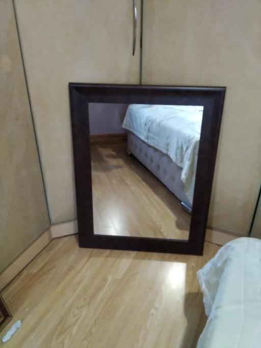 Buy & Sell Greater Manchester Manchester - Photos for BROWN FRAMED MIRROR 25 W x 33 L