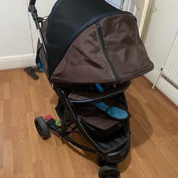 Selling this baby pram as my child does not need it anymore. It also has a winter foot cover so the bottom can be covered up. The pram is in perfect condition, there’s no damages. The wheels have worn obviously due to us using it outdoors but nothing too bad. Does not have a rain cover. Open to reasonable offers.