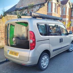 Happy Camper setting with 2 beds with mattress, insulted windows for warmth , cooker , gas cylinder, sleeping bag , great clean condition and drives perfectly well, MOT until 2024 November