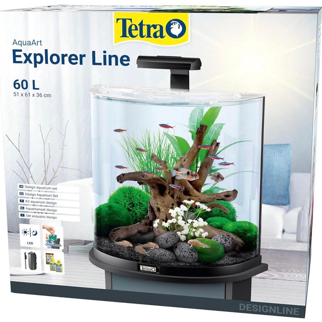Tetra Aquarium 60l
Komplett mit Zubehör, Reinigungspumpe, Futter